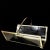 Metal Vintage Brass & Glass Magazine Rack Holder For Sale - Image 7 of 11