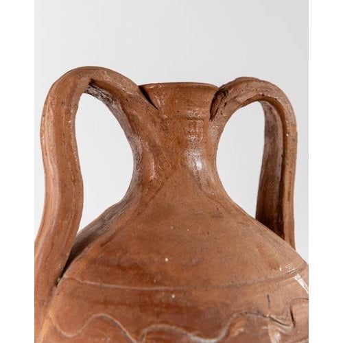 Rustic Antique Terracotta Amphora Vase, 1800s For Sale - Image 3 of 11