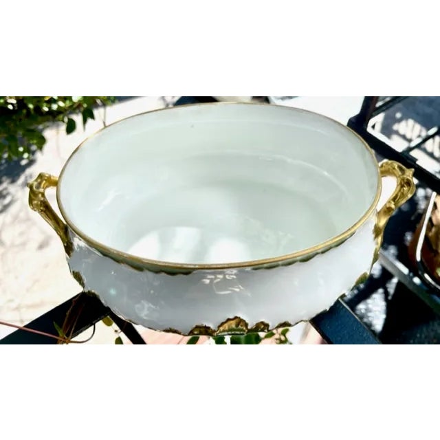 Antique Ch Field Haviland Porcelain Round Covered Vegetable Server For Sale - Image 10 of 13