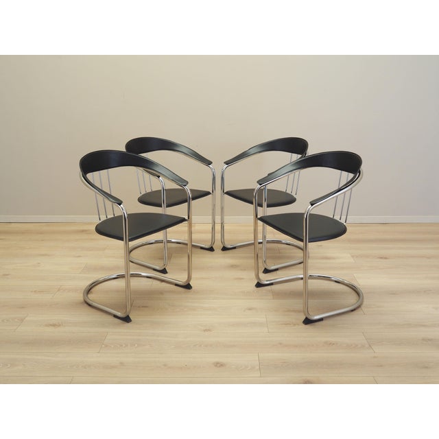 Italian Chairs, 1980s, Set of 4 For Sale - Image 6 of 18