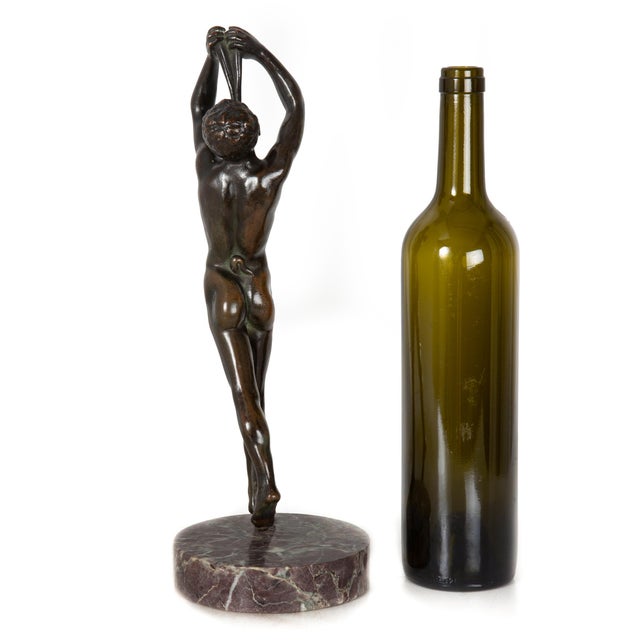 Fine Italian 19th Century Antique Sculpture of Faun Satyr With Double Flute For Sale - Image 4 of 17