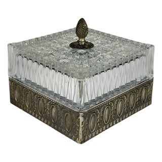 Vintage Crystal Ceiling Lamp, Italy, 1960s For Sale