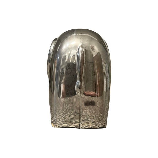 Vintage Mid Century Modern Silver Plated Coin Piggy Bank For Sale - Image 4 of 10