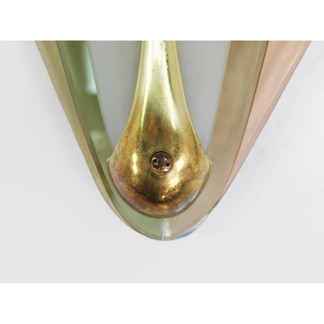 Fontana Arte Large Wall Sconces by Max Ingrand for Fontana Arte, Italy, 1955, Set of 2 For Sale - Image 4 of 14
