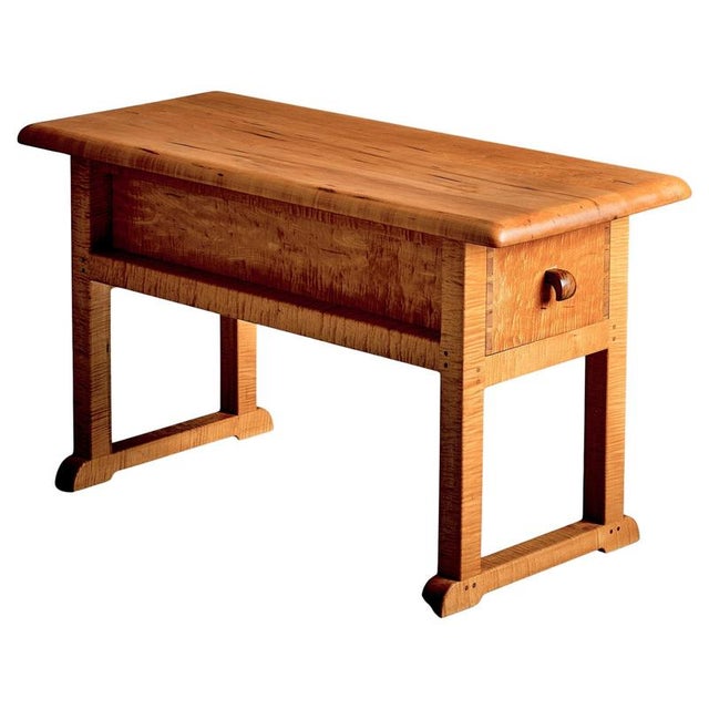 Studio Coffee Table in Curly Maple with Double Access, 1950s For Sale - Image 17 of 17