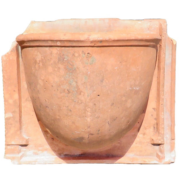 Antique French Terracotta Wall Planters or Sconces, Pair For Sale - Image 9 of 14