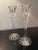 Gorham Crystal Lady Anne Candlesticks Set of 2 Original Gorham Brand Label and Price Sticker Made in West Germany...