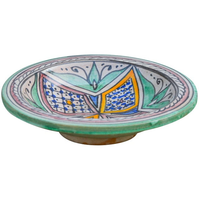 Early 20th Century Early 20th Century Colorful Moorish Ceramic Plate For Sale - Image 5 of 8