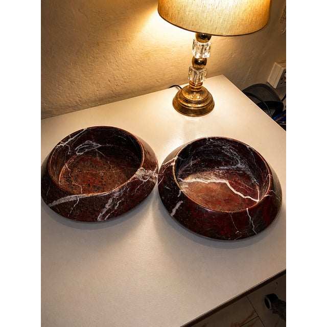 Rosso Levanto Marble Bowl – Luxury Deep Red Stone Decorative Centerpiece, 9 Inches For Sale In New York - Image 6 of 6