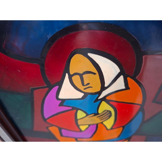 S. F. Di Biase, Madonna, 1974, Enamel on Glass For Sale - Image 8 of 9