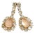 Bochic "Capri" Pink Quartz & White Topaz Earrings Set In 18K Gold & Silver For Sale