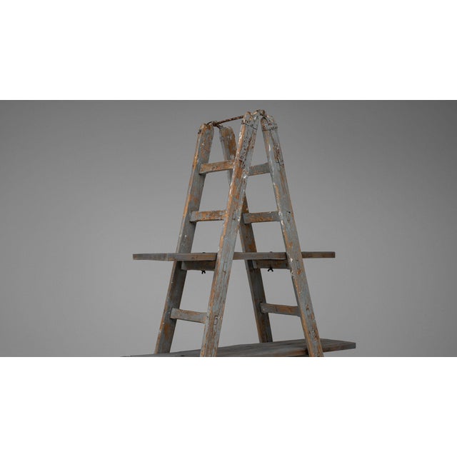 Gray Mid 20th Century France Gray Wood Bookcase For Sale - Image 8 of 11