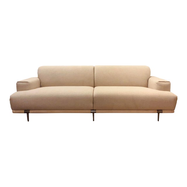 Organic Modern Oatmeal Sofa For Sale