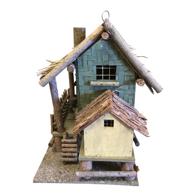 Vintage Folk Art Wood Bird House Chairish