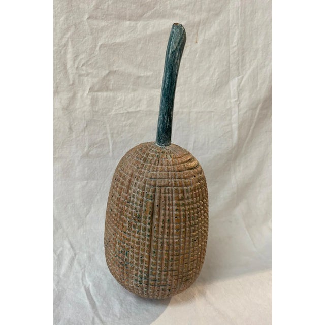 Vintage 1980s Wood Carved Jackfuit/Durian and Round Fruits - 4 Pieces For Sale - Image 4 of 10