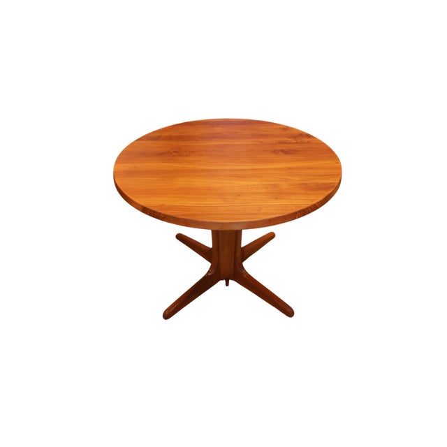 Brown Danish Round Dining Table in Teak with Double Extension Leaves, 1960s For Sale - Image 8 of 18