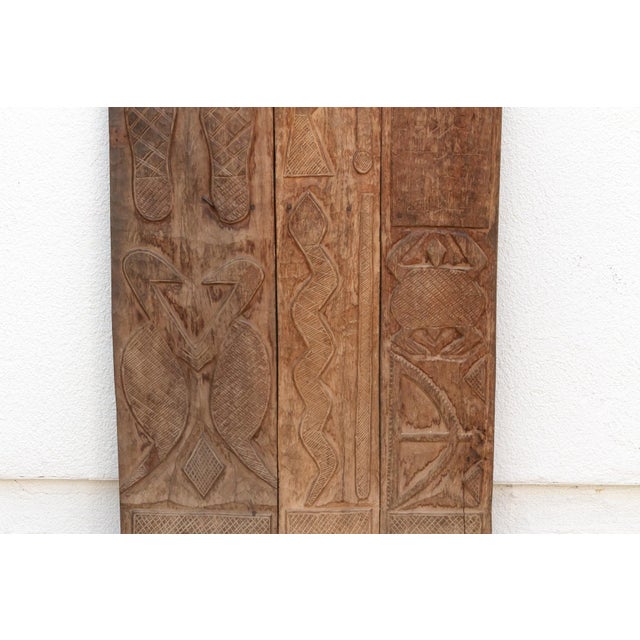Mid 20th Century The Threshold Oracle Carved African Nupe Door For Sale - Image 5 of 7