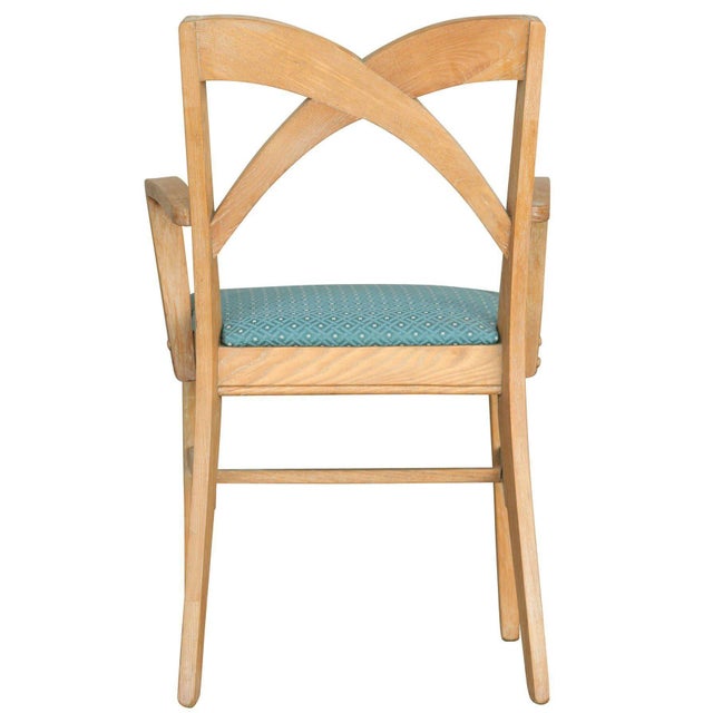Blue 1950s Mid-Century Blond Birch Dining Chair Attributed toPaul Frankl for Brown Saltman, Set of 10 For Sale - Image 8 of 8