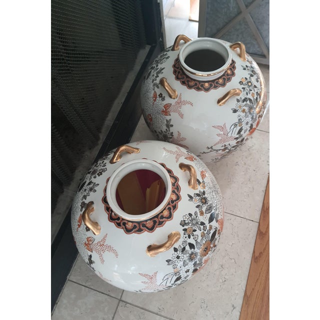 Mid 20th Century Chinese Porcelain Vases- Set of 2 For Sale - Image 4 of 6