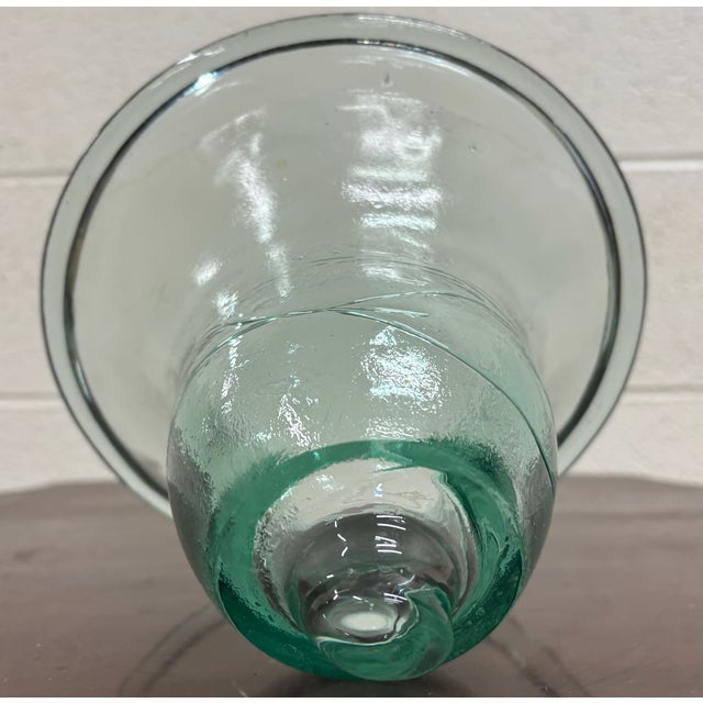 Vintage French Style Aqua Color Glass Garden Cloche For Sale In Kansas City - Image 6 of 7