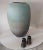 Mid-Century Modern XXL Turquoise-Grey Coloured Floor Vase by Bontjes van Beek, 1940s For Sale - Image 3 of 6