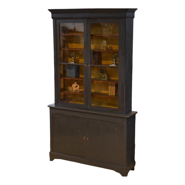 Large Black 2-Body Buffet, 19th Century For Sale