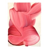 Avp_1275 - Abstract Vibrant Pink Tone Contemporary Painting on Paper Original Artwork by Alex Voinea For Sale