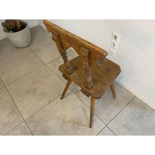 Wood Rustic Biedermeier Farmers Chair For Sale - Image 7 of 18