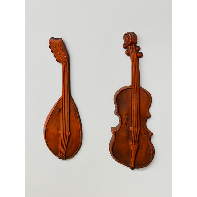 Vintage MidCentury Modern Royal Metal Musical Instrument Wall Art a