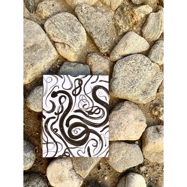 Contemporary Contemporary Black and White Serpentine Print For Sale - Image 3 of 3
