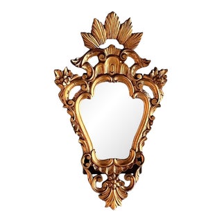 19th Century Antique Gold Cornucopia Mirror For Sale