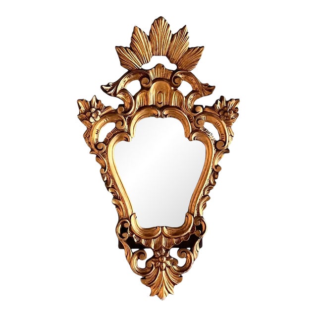 19th Century Antique Gold Cornucopia Mirror For Sale