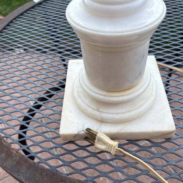 Antique Neoclassical Marble Italian Lamp For Sale - Image 4 of 4