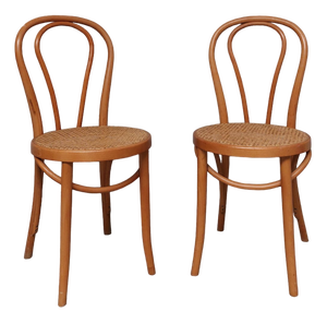 Set of Bentwood Webbing Dining Chairs