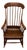 Classic Antique Primitive American Mahagony Spindle Back Rocking Chair For Sale