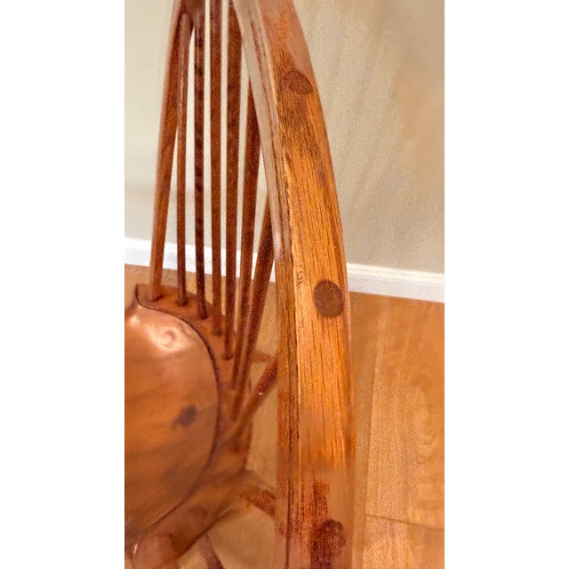 Late 20th Century Set of 3 d.r. Dimes Windsor Dining Chairs, Handcrafted Solid Wood For Sale - Image 10 of 12