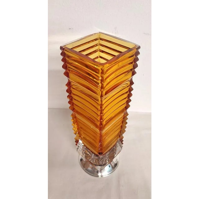 Glass Vase with Silver Base, Italy, 1960s For Sale - Image 3 of 10