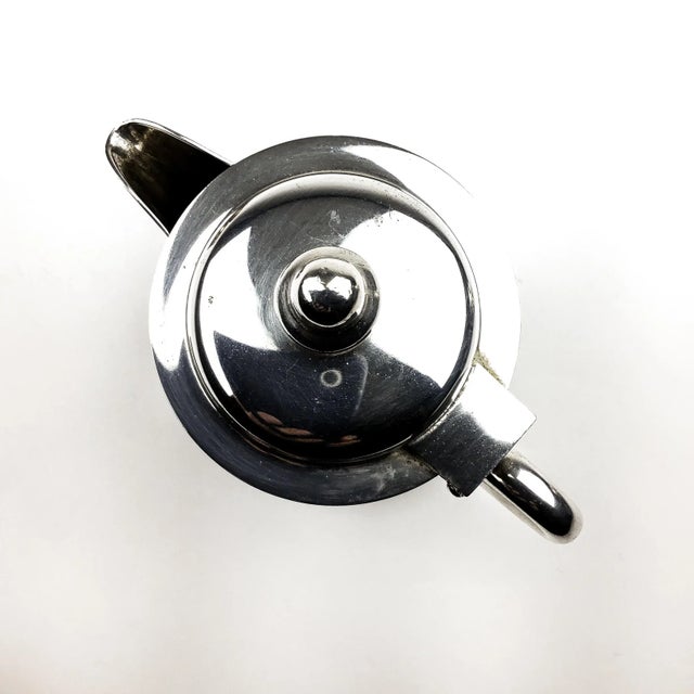 Metal Vintage Japan Nickel Silver Pitcher For Sale - Image 7 of 12