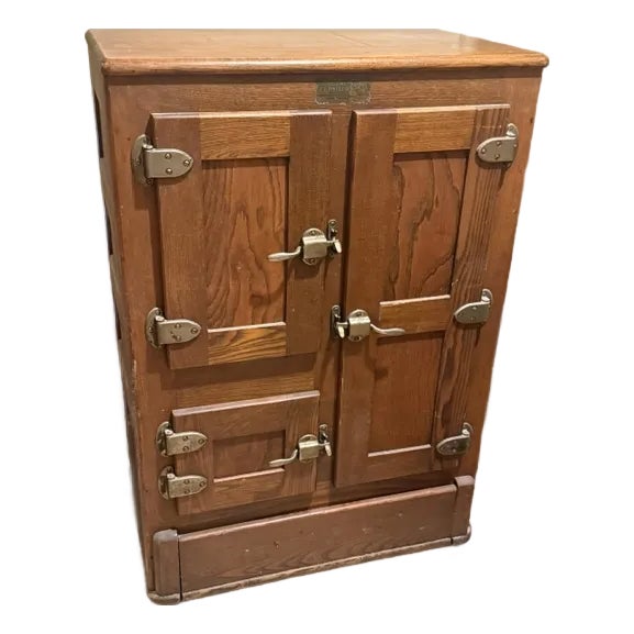 Antique Oak Ice Box - Glacier Furniture City For Sale