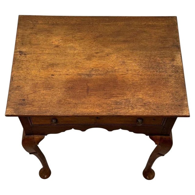 2000 - 2009 18th Century Antique English Georgian Oak Side Table For Sale - Image 5 of 13