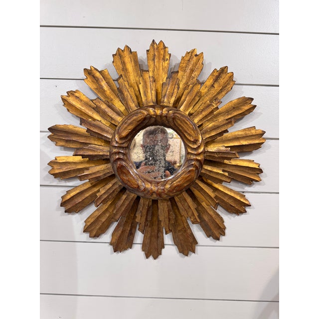 Mid-Century Spanish Sunburst Mirror For Sale In Nashville - Image 6 of 6