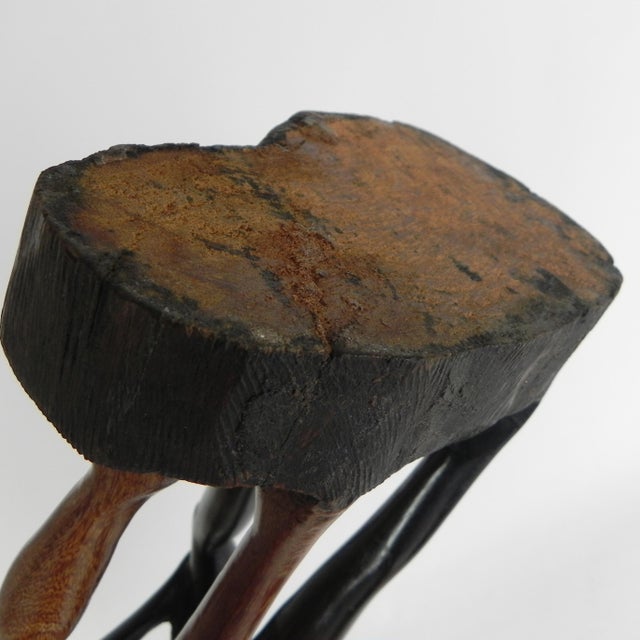 Wooden Statue of Two People, 1950s For Sale - Image 9 of 16