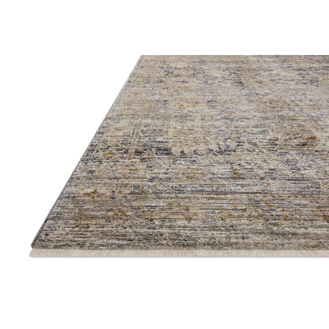 Traditional Jean Stoffer x Loloi Katherine Charcoal / Gold 5'-3" x 7'-9" Area Rug For Sale - Image 3 of 10