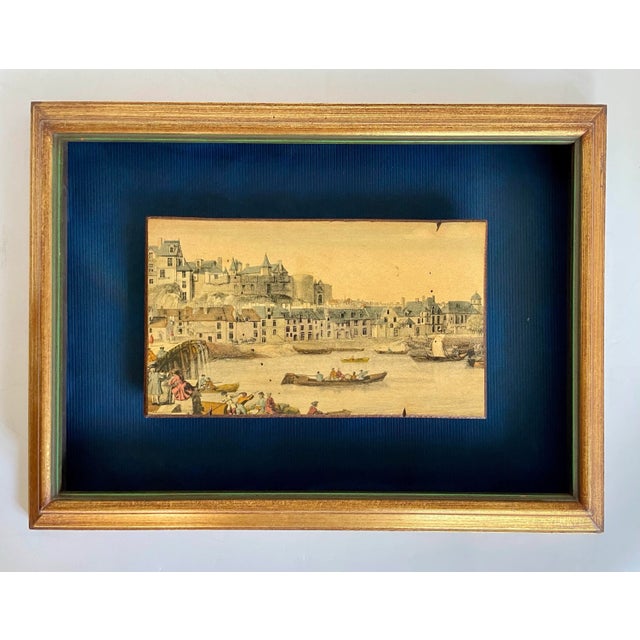 Wood Pair of Custom Framed Mounted Prints of Canaletto's Dresden Views For Sale - Image 7 of 12