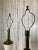 White Milk Glass and Brass Hourglass Shaped Table Lamps For Sale - Image 8 of 12