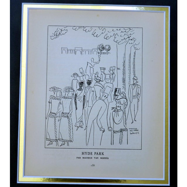 Art Deco Pair of 1924 Art Deco Maurice Van Moppès Plates Gazette Du Bon Ton For Sale - Image 3 of 3