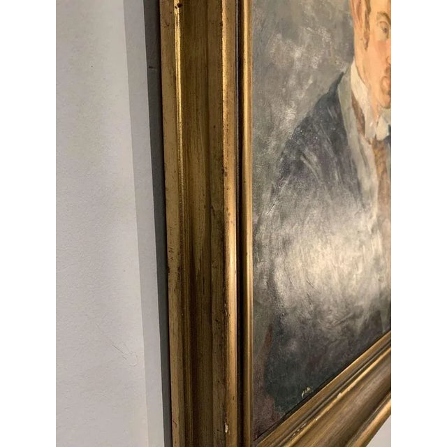 Swedish Artist, Man with a Pipe, Early 20th Century, Oil on Canvas For Sale - Image 4 of 9