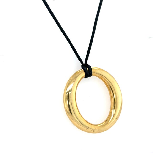 Contemporary Elsa Peretti for Tiffany & Co., Vintage 18k Sevillana Large Pendant Necklace For Sale - Image 3 of 4