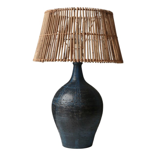 Large Scandinavian Modern Stoneware Lamp attributed to Sejer Keramik, Denmark, 1960s For Sale