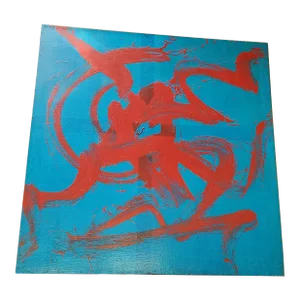 1960s Mid Century Modern Vintage Signed Abstract Painting